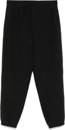 Emporio Armani Broeken, Heren, Zwart, 2Xl, Zwarte Broek met Trekkoord en Zakken