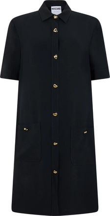 Moschino Shirt Dress - Dames - Shirt Kleedjes - Zwart - 2XL - Kleedjes