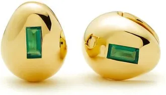 Missoma Molten Stone Dome Hoop Earrings in Gold at Nordstrom