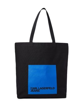 Karl Lagerfeld logo-appliqu&eacute; tote bag - women - Recycled Cotton - OS - Black