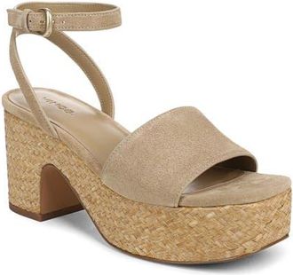 Vince Castella Ankle Strap Platform Sandal in Wheat at Nordstrom, Size 5.5