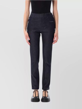 Marni slim denim trousers contrast stitching