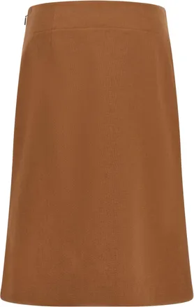 Fendi Womens Brown Linen Midi Skirt