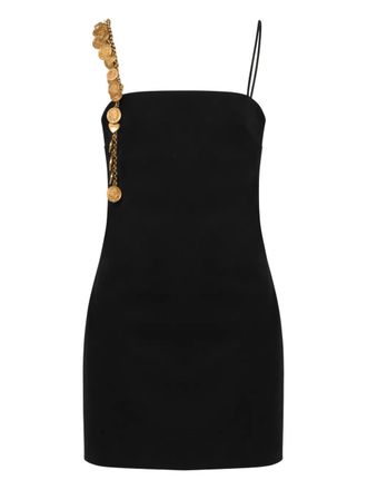 Moschino chain-embellished mini dress - Black