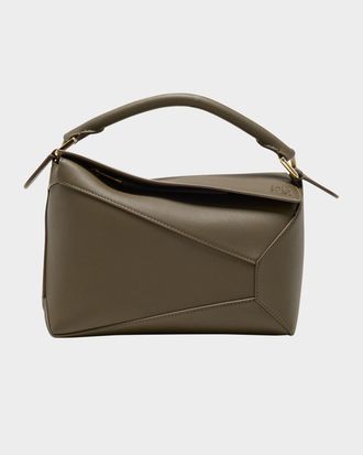 Loewe Puzzle Edge Small Top-Handle Bag in Leather