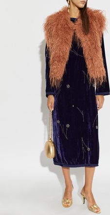 Forte_Forte Forte_forte Faux Fur Vest, Womens, Brown