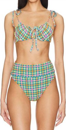 Beach Riot Caitlin Top In Sunny Side Gingham
