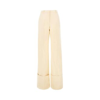 Del Core Wide Broeken - Dames - Broeken - Beige - Maat: XS