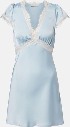 Faithfull The Brand Verena lace-trimmed satin minidress