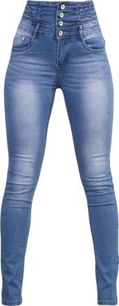 Generic JIER Womens Skinny Fit Stretch Jeans Ladies High Waisted Denim Jegging Slim Fit Stretchy Butt Lifting Trousers (Light Blue,XL)