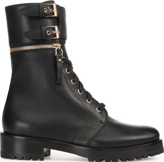 Sergio Rossi Black Midway Biker Boots Size 40