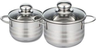 ELO Set da 2 pentole - FACKELMANN - Elo Brillante - Acciaio inossidabile - Senza PFAS - 12 e 14 cm