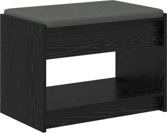 vidaXL Banco De Entrada Roble Negro 63 X 38 X 45 Cm Vidaxl
