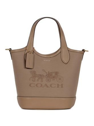 Coach logo-detail tote bag - women - Fabric - One Size - Neutrals