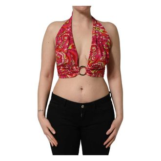 Dolce & Gabbana Cropped Tank - female - Dolce & Gabbana - Sleeveless Tops - Red - XS - Tops