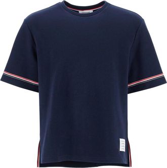 Thom Browne Fit Rugby T-Shirt - Heren - T-shirts - Blauw - M - Tops