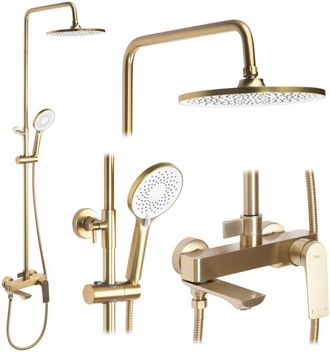 Rea Rea - Conjunto De Ducha Avalon Gold Brush