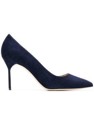 Manolo Blahnik Pumps met puntige neus - Blauw