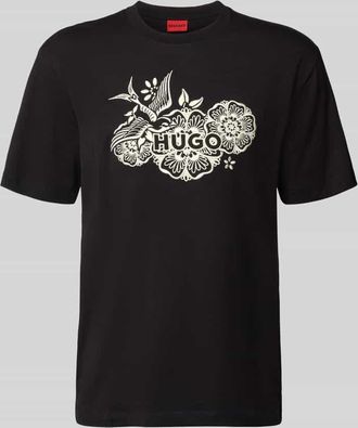 HUGO BOSS Regular Fit T-Shirt aus reiner Baumwolle Modell DANGEN in Black, Gr&ouml;&szlig;e XXL