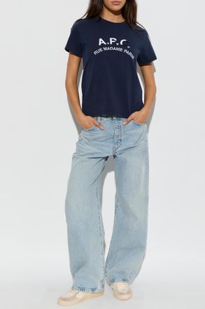 A.P.C. T-shirt Gots Marine, Womens, Navy Blue