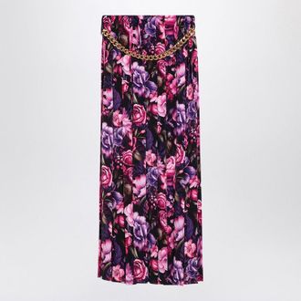 Balenciaga Lange Geplooide Bloemenrok