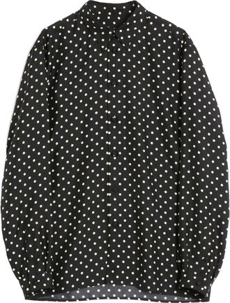 Valentino Garavani Camicia in seta con stampa Plusdepois - Nero