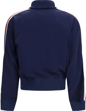 Fiorucci Womens Cropped Sweatshirt With Angels Patch Navy Polyester Sweatshirts Sweater