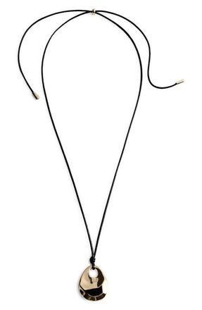 Mango Metal Pendant Necklace in Gold at Nordstrom