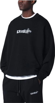 Off-white Heraldic Treshold Arrows Skate Crewneck - Heren - Sweatshirts - Zwart - L - Katoen - Hoodies & sweatvesten