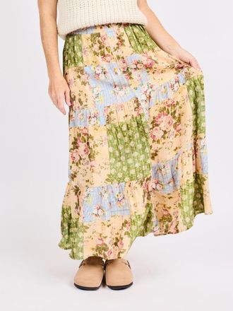 Sadie & Sage Treasured Trove Midi Skirt In Multi