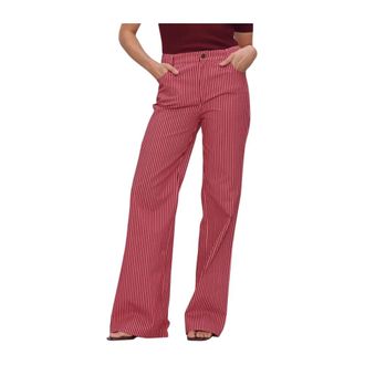 Ydence Ydence - Pants Djamilla Tall - Dames - Broeken - Roze - Maat: L Katoen