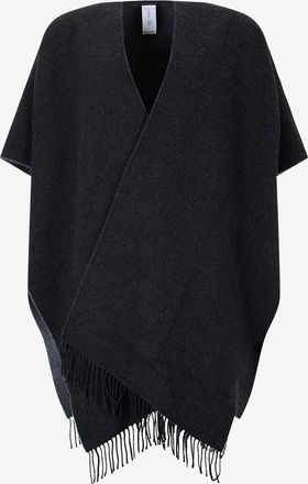 Fabiana Filippi Cape aus Wolle und Kaschmir mit Fransen