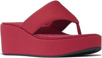 FitFlop Platfforms Wedge Toe Post in Burnt Berry at Nordstrom, Size 11