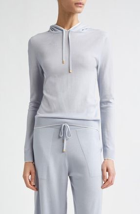 Eleventy Avalon Travel Sleeveless Merino Wool Sweater in Sky Blue/wht at Nordstrom, Size X-Large