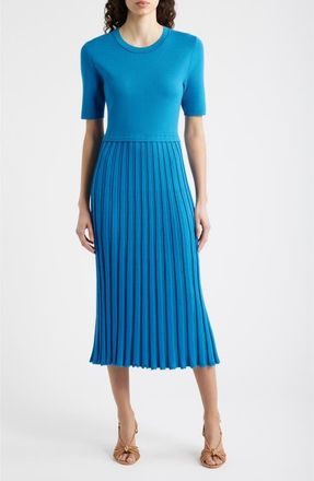 Elie Tahari The Vesper Knit Midi Dress in Blue Palace at Nordstrom, Size X-Small