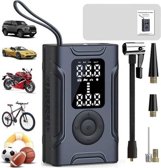 OEM Minibomba De Aire El&eacute;ctrica - Compresor De Aire Port&aacute;til, Inflador De Neum&aacute;ticos Inal&aacute;mbrico, 150 Psi Con Pantalla Lcd Digital, Recargable Para Coches