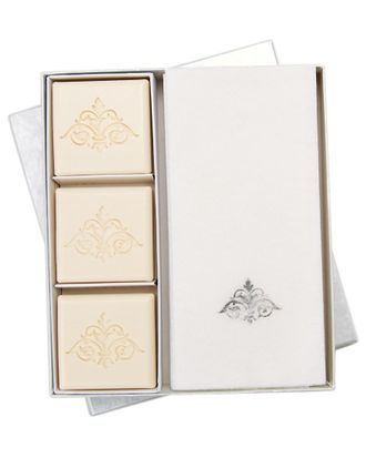 Carved Solutions Damask 15Pc Soap & Towel Set