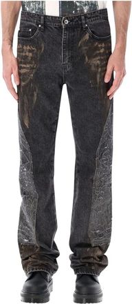 Who Decides War by Ev Bravado Straight Jeans, male, Black, Size: W30 Mechanic Denim