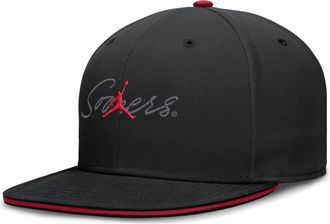 Nike Jordan Mens Oklahoma Pro Jordan Brand Dri-FIT College Fitted Hat in Black | JC1100AOKN-A2C