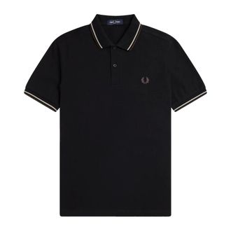 Fred Perry Hombre, Camisetas, Negro, Talla: XL