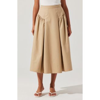 ASTR the Label Laila Midi Skirt in Khaki at Nordstrom Rack, Size X-Large