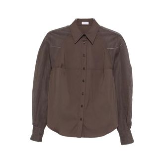 Brunello Cucinelli Brunello Cucinelli, Shirts, female, Brown, Size: L Shirt