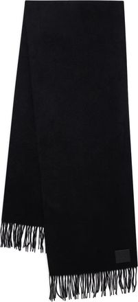 Anine Bing Sciarpa Augustina in lana con frange - Nero