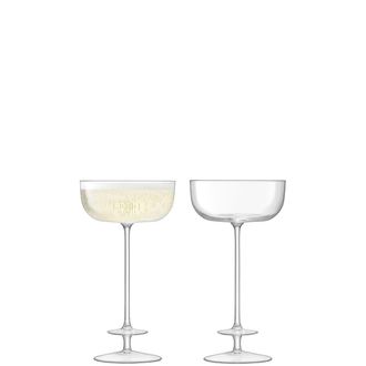 LSA International | Set van 2 champagneglazen Theatre glas transparant 9.8x9.8x18.3 cm champagneglazen | NADUVI