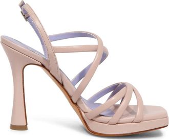 Albano Mode Sandaal Gemaakt in Itali&euml; - Dames - Sandalen met hakken - Roze - 39 EU - Schoenen