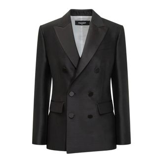 Dsquared2 Blazers, female, Black, Size: XS Tuxedo Blazer