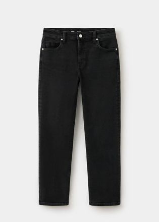 Mango Jeans flare crop black denim - Donna - 38 - MANGO