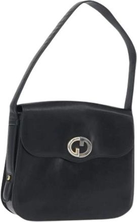 Gucci Pre-owned Vintage Schoudertas - Dames - Vintage Schoudertas - Blauw - ONE Size - Leer - Vintage