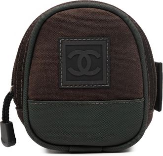 Chanel Brown Nylon And Canvas CC Sports Line Arm Pouch