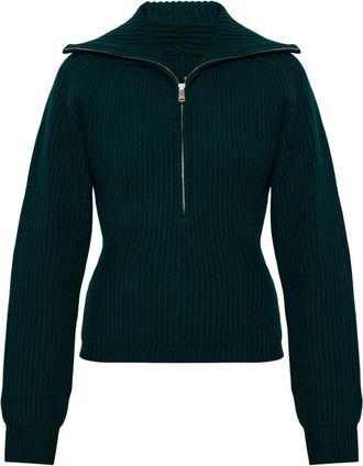 Anine Bing June Trucker Collar Sweater - Dames - Truien - Groen - Maat: S Wol